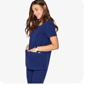 FIGS Rama Navy Scrub Top